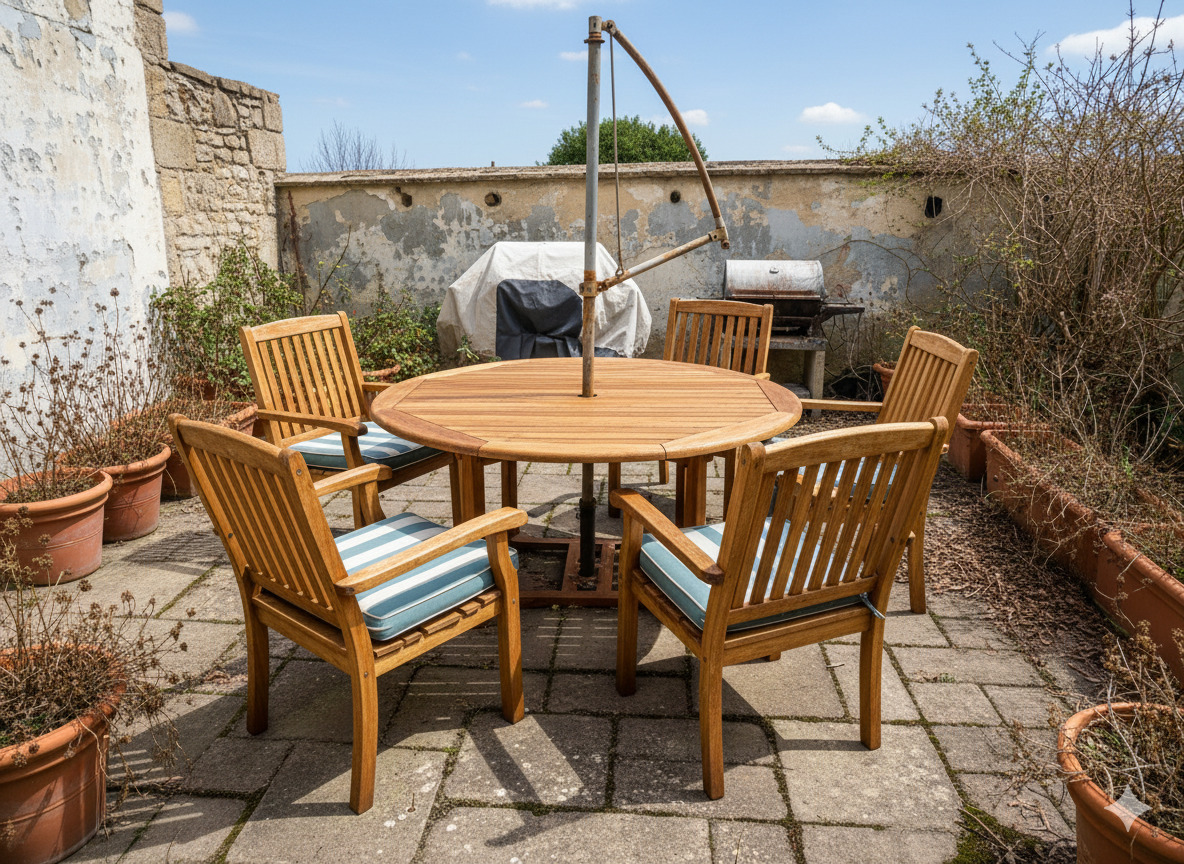 Beautifully restored outdoor furniture